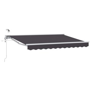 vidaXL Auvent rétractable électrique Anthracite et blanc 3 5 x 2 m