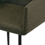 vidaXL Chaises à manger avec accoudoirs lot de 2 marron tissu