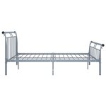 vidaXL Cadre de lit sans matelas gris métal 180x200 cm