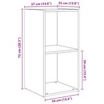 vidaXL Ensemble meuble TV 4 Pièces Bois ancien 37 x 35 x 72 cm