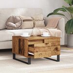 vidaXL Table basse Bois Ancien 55 x 55 x 36 5 cm Bois d'ingénierie