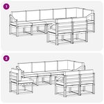 vidaXL Ensemble de canapés d'extérieur 8 pc Gris Naturel et Clair
