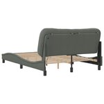 vidaXL Cadre de lit avec LED sans matelas Hvar gris foncé 120x200 cm tissu