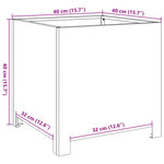 vidaXL Jardinières 2 Pièces vert olive 40x40x40 cm acier
