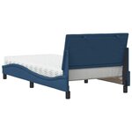 vidaXL Lit avec matelas bleu 100x200 cm tissu