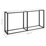 vidaXL Table console Transparent 160x35x75 5 cm Verre trempé