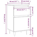 vidaXL Buffet chêne fumé 40x35x70 cm bois d'ingénierie