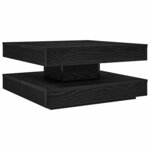vidaXL Table basse rotative à 360 degrés noir 70x70x34 5 cm