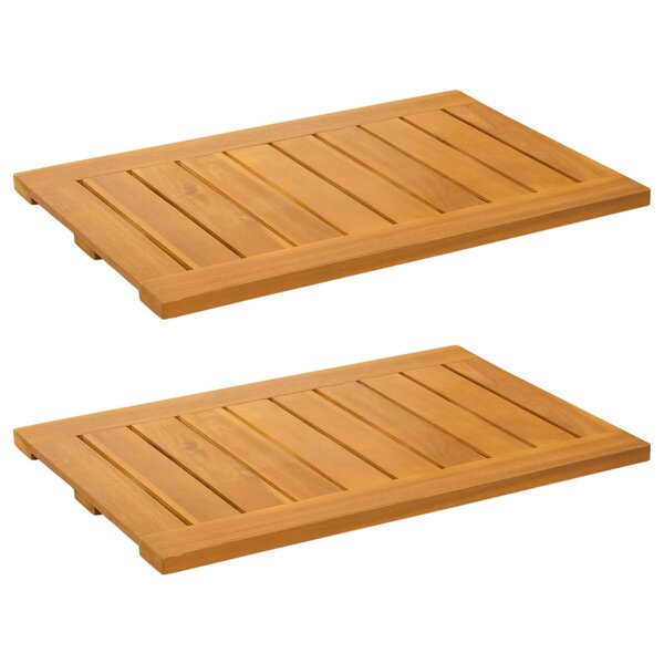 vidaXL Tapis de bain Uni Marron 60 x 40 cm bois