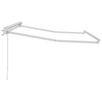 vidaXL Cadre de auvent manuel Réglable Blanc 3 x 2 5 m Acier