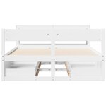 vidaXL Cadre de lit sans matelas blanc 140x200 cm bois de pin massif