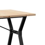 vidaXL Table à manger cadre en Y 140x80x75 5 cm bois pin massif fonte