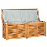 vidaXL Boîte de rangement jardin et sac 150x50x53 cm bois massif teck