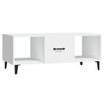 vidaXL Table basse Blanc 102x50x40 cm Bois d'ingénierie