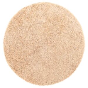 vidaXL Tapis shaggy à poils longs NAVARRA beige 120x120 cm polyester