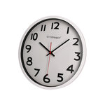 Q-connect horloge murale - Plastique - Diamètre 34 cm - Chrome