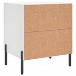vidaXL Table de chevet blanc 40x35x47 5 cm bois d’ingénierie