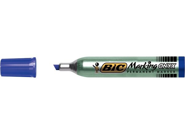 Marqueur Permanent MARKING ONYX 1591 MAXI Pointe Biseau 2 7 à 6 2 mm Bleu BIC