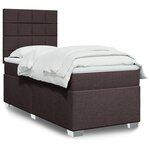 vidaXL Sommier à lattes de lit avec matelas Marron foncé 100x200 cm