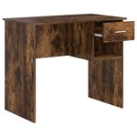 vidaXL Bureau Chêne fumé 90 x 49.5 x 75 cm Bois d'ingénierie