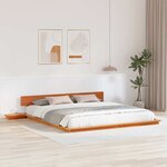 vidaXL Cadre de lit Marron 200 x 200 cm bois