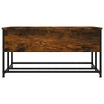 vidaXL Table basse chêne fumé 80x80x40 cm bois d'ingénierie