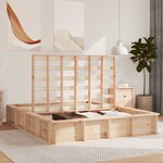 vidaXL Cadre de lit Marron 150 x 200 cm Bois de pin massif
