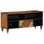 vidaXL Meuble TV 100x33x46 cm en bois massif de manguier