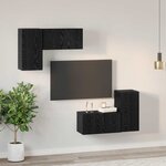 vidaXL Ensemble meuble TV 4 Pièces Chêne noir 60 x 30 x 30 cm
