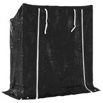 vidaXL Portant de bois de chauffage et housse de pluie acier galvanisé