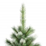 vidaXL Sapin de Noël artificiel à charnières avec neige floquée 180 cm
