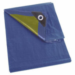 Perel Bâche  résistant  28 œillets  angles renforcés  rectangulaire  bleu/vert  110 g/m²  6 x 8 m