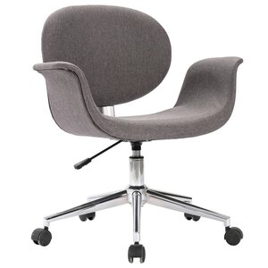vidaXL Chaise pivotante de bureau Gris Tissu