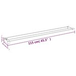 vidaXL Étagère de douche de paroi de douche à l'italienne Noir 115 cm