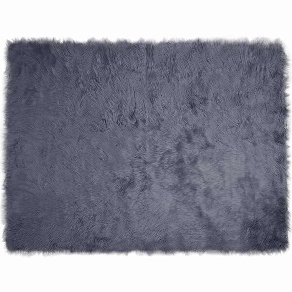 vidaXL Tapis en Peau de Mouton Synthétique Anthracite 240 x 340 cm