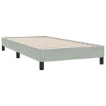 vidaXL Sommier à lattes de lit et matelas gris clair 100x210cm velours