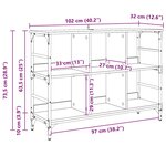 vidaXL Buffet Chêne noir 102 x 32 x 73 5 cm
