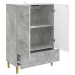 vidaXL Buffet Gris béton 66 x 34 5 x 95 cm Bois d'ingénierie
