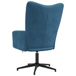 vidaXL Chaise de relaxation Bleu Velours