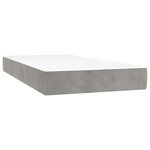 vidaXL Sommier à lattes de lit et matelas gris clair 120x190cm velours