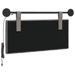 vidaXL Tête de lit suspendue Taupe Tissu