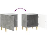 vidaXL Table de chevet 2 Pièces Gris béton 43 x 34 5 x 50 cm