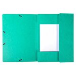 Chemise 3 Rabats À Élastiques Maxi Capacity Carte Lustrée 600g/m2 Scotten ®- A4 - Vert - X 25 - Exacompta