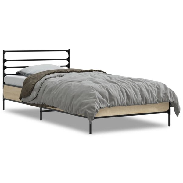 vidaXL Cadre de lit sans matelas chêne sonoma 90x190 cm
