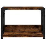 vidaXL Support d'imprimante à 2 niveaux chêne fumé 44x26x31 5 cm
