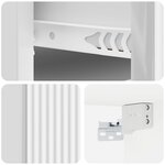 vidaXL Cabinet de chevet mural Blanc brillant 33 x 34 5 x 20 cm