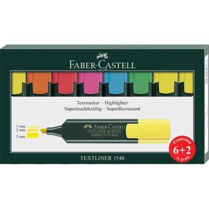 étui de 8 surligneurs 'TEXTLINER 48 REFILL' FABER-CASTELL