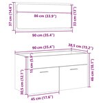 vidaXL Ensemble de meubles de salle de bain 2 Pièces chêne sonoma