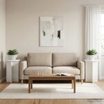 vidaXL Support de Plante 2 pièces Blanc Ø40 x 60 cm Bois d'ingénierie