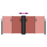 vidaXL Auvent latéral rétractable terre cuite 100x1000 cm